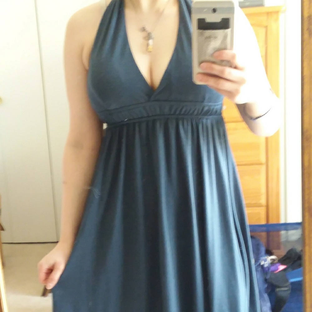 Navy blue mid length dress - Picture 2 of 2